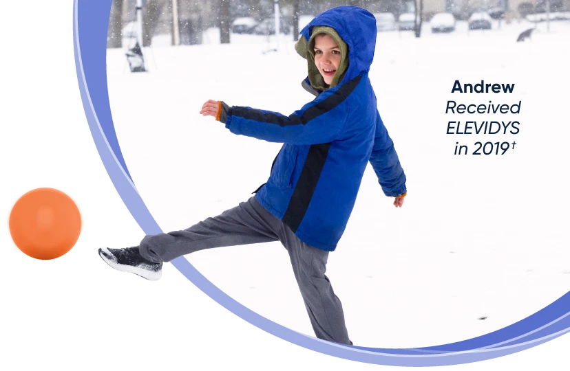 Andrew received ELEVIDYS in a clinical trial in 2019