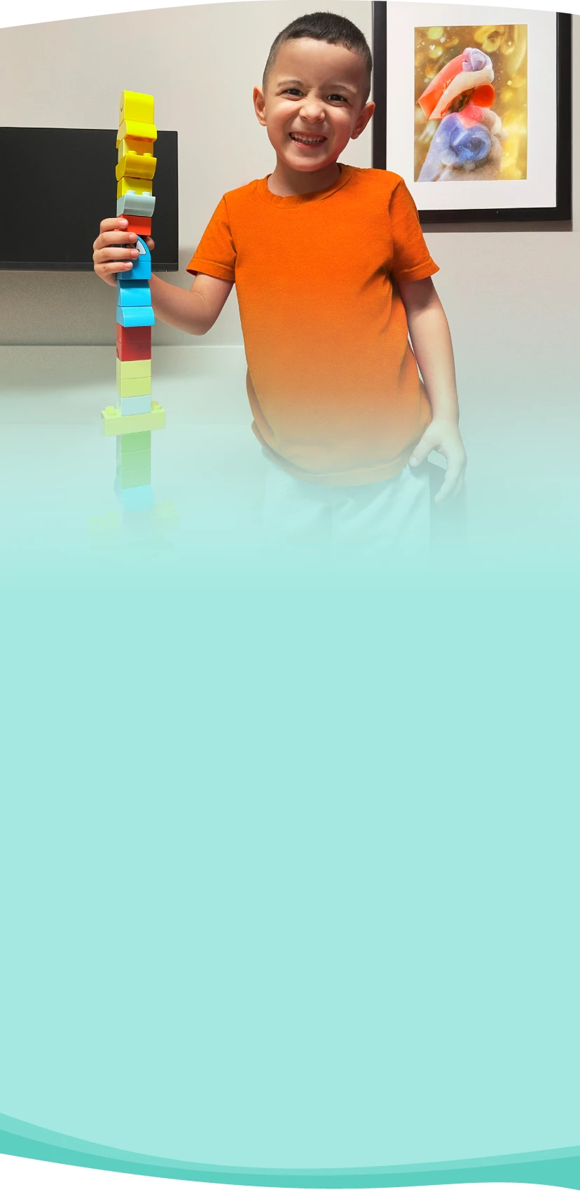 Jason buiding with blocks